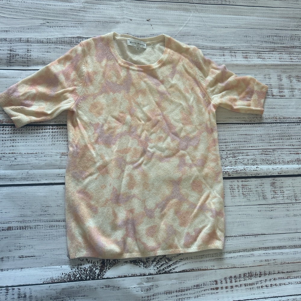 Cream and Pink Tie-Dye Shirt